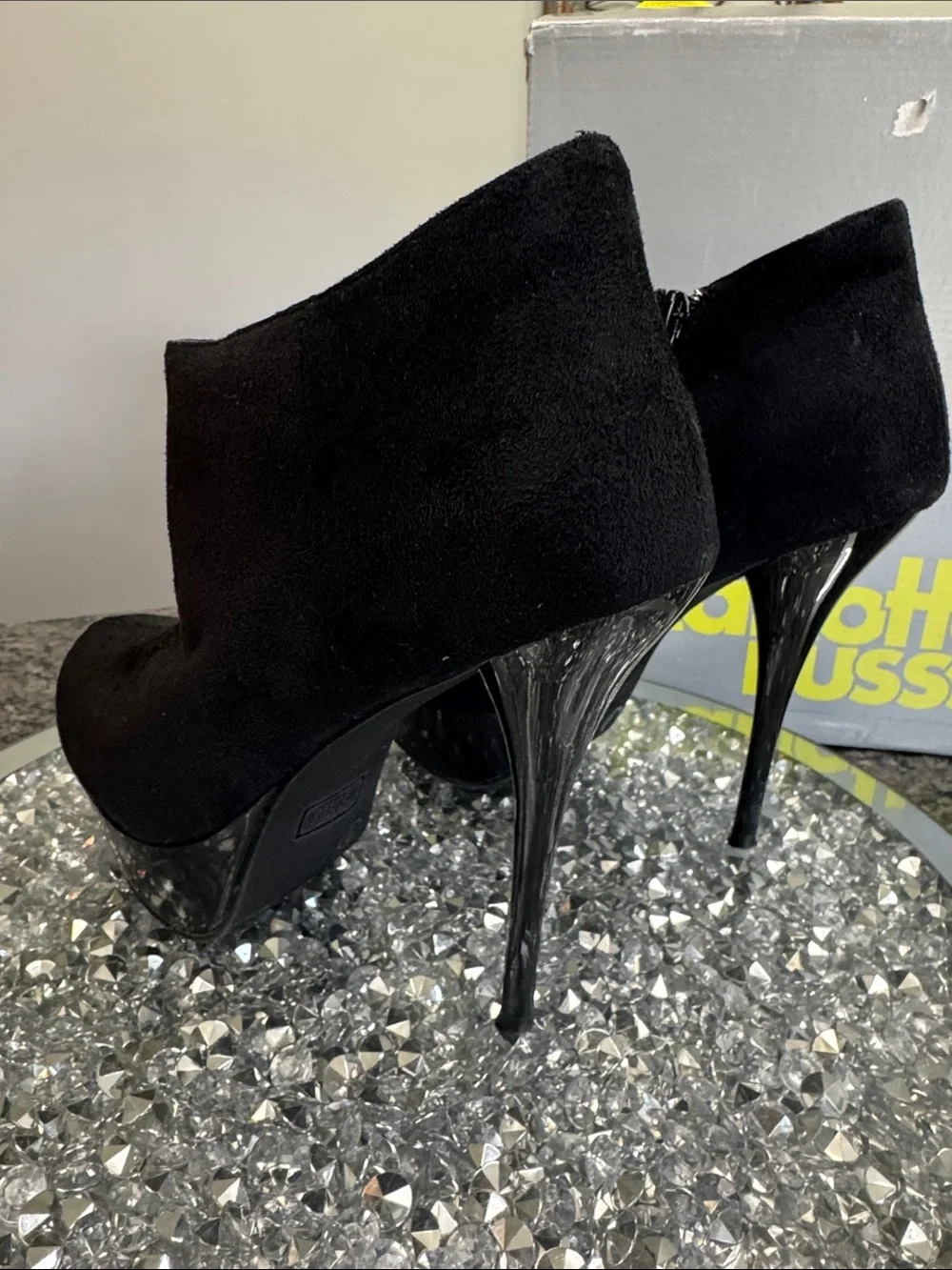 Charlotte Russe Black stiletto Platform Booties 8